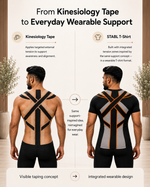 X-Frame Posture Activation Compression T-shirt(MEN-BLACK)