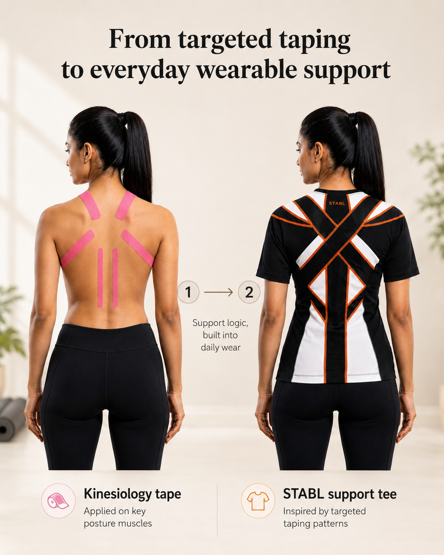 X-Frame Posture Activation Compression T-shirt(WOMEN-BLACK)