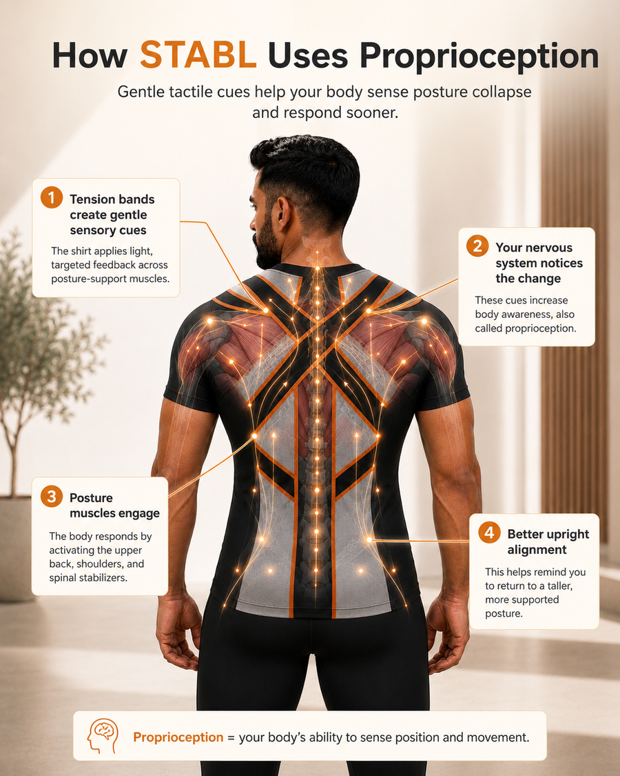 X-Frame Posture Activation Compression T-shirt(MEN-BLACK)
