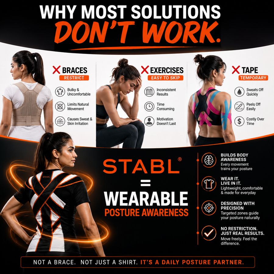 X-Frame Posture Activation Compression T-shirt(WOMEN-BLACK)