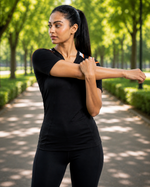 X-Frame Posture Activation Compression T-shirt(WOMEN-BLACK)