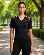X-Frame Posture Activation Compression T-shirt(WOMEN-BLACK)
