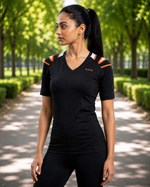 X-Frame Posture Activation Compression T-shirt(WOMEN-BLACK)